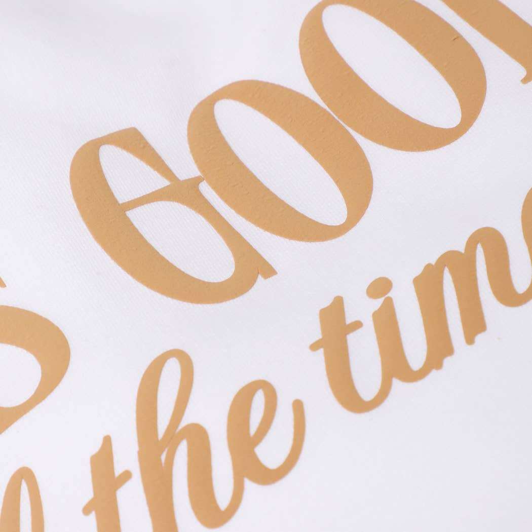 GOD IS GOOD All The Time PUFF MIDWEIGHT Sweatshirt: LIGHT PINK / L